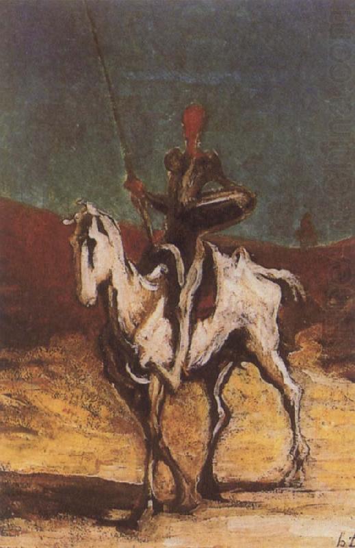 Don Quixote and Sancho Pansa, Honore  Daumier